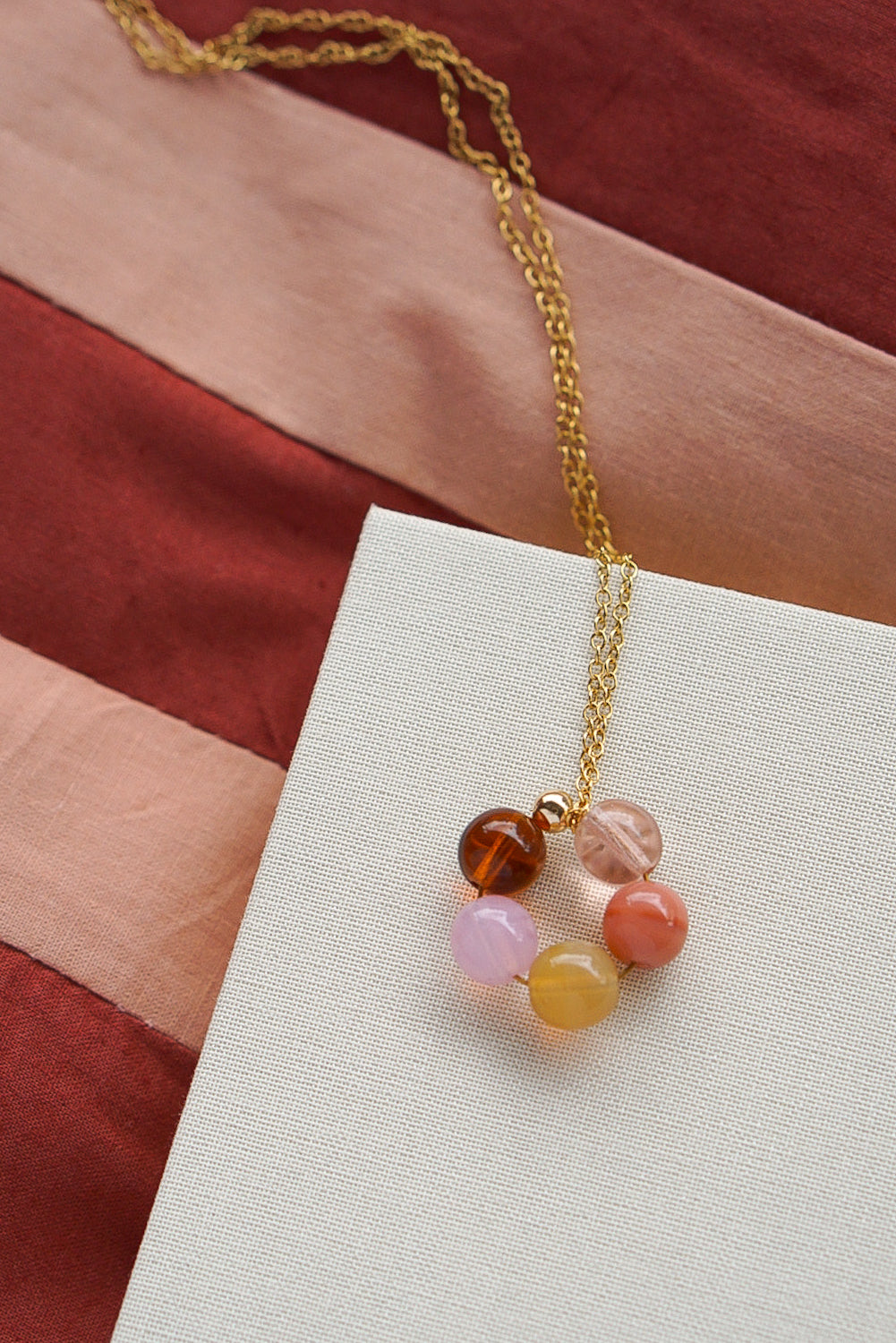 Petal necklace with pendant dried flowers limited edition