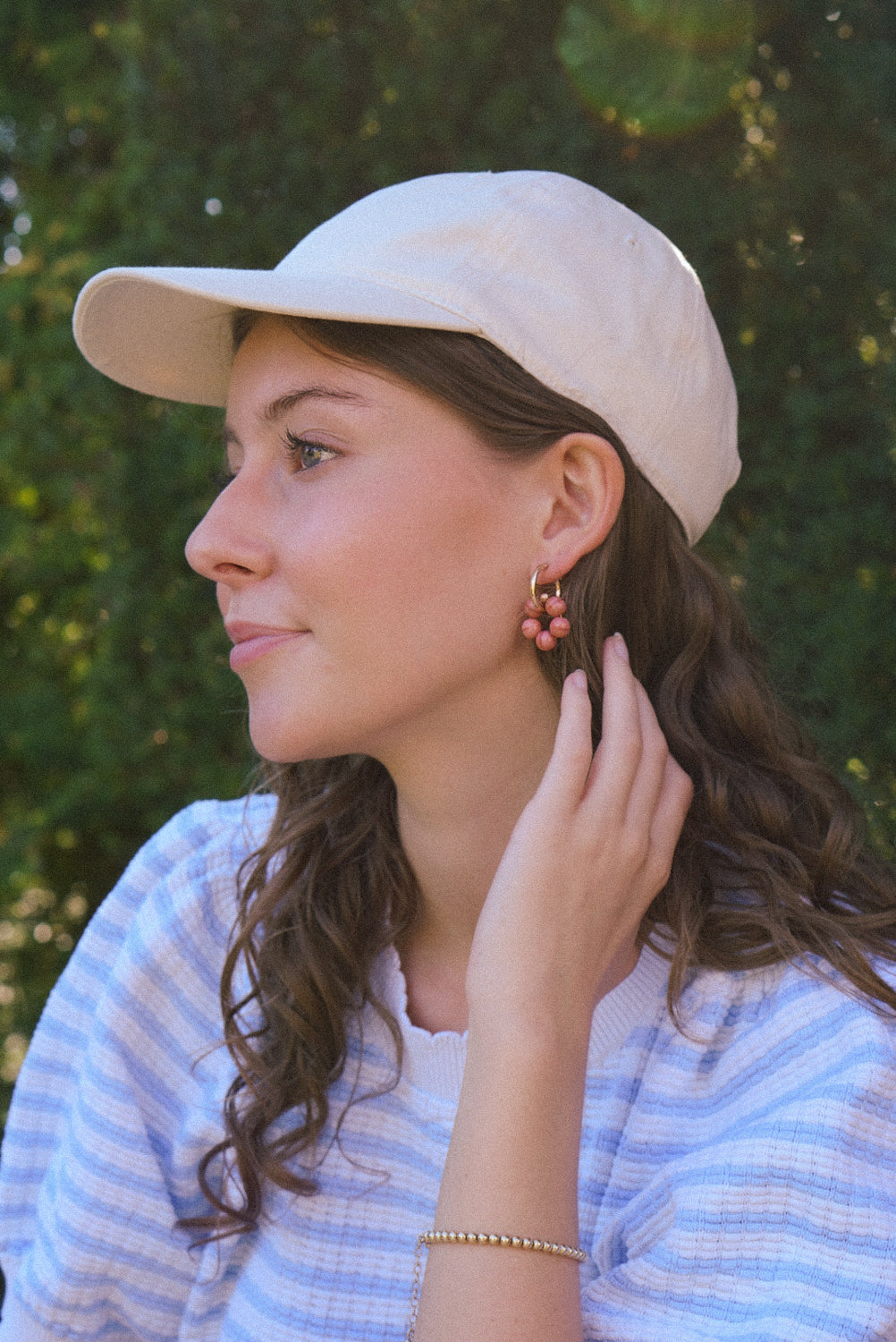 Petal - small hoop earrings with pendant