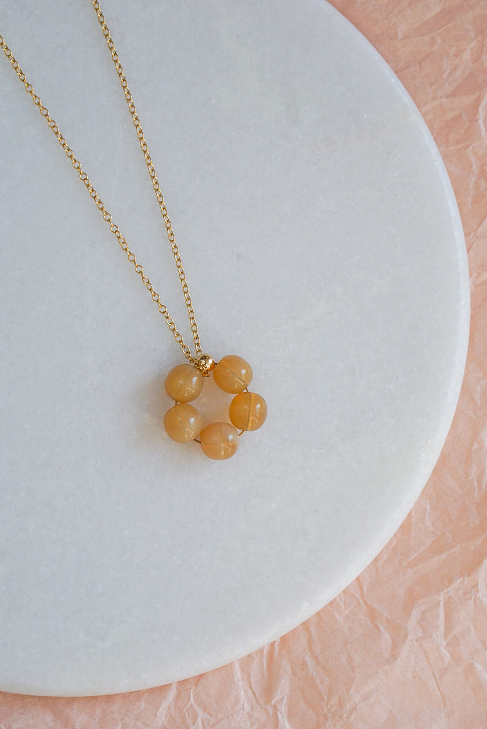 Petal - Gold Filled necklace with pendant