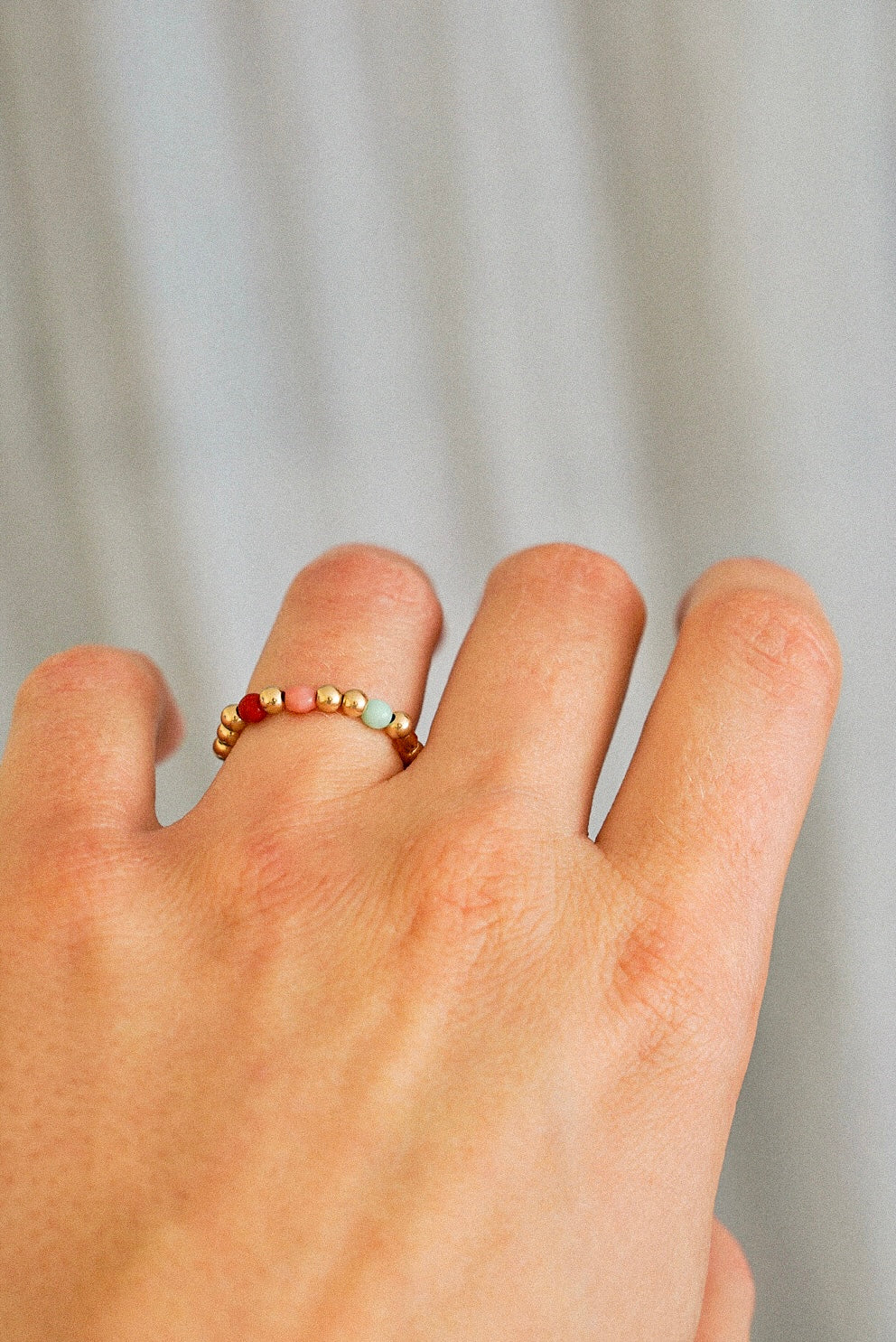 Gold Bubbles Confetti Ring