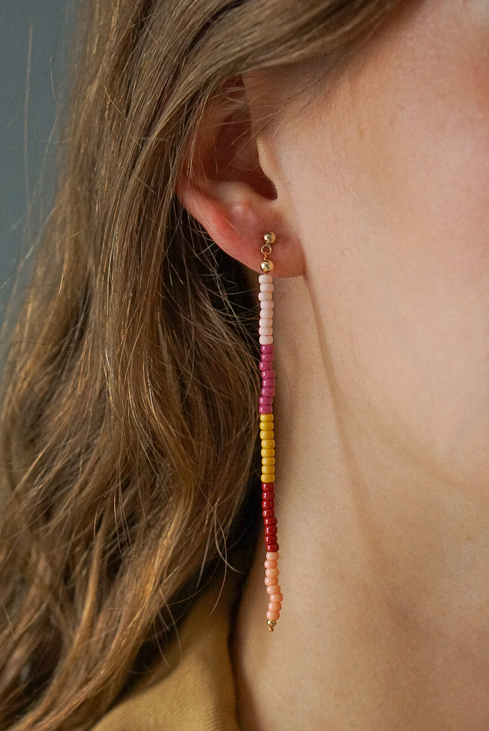 Maya - long earrings - wild dahlia