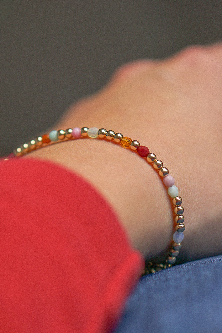 Gold Bubbles Confetti Ring