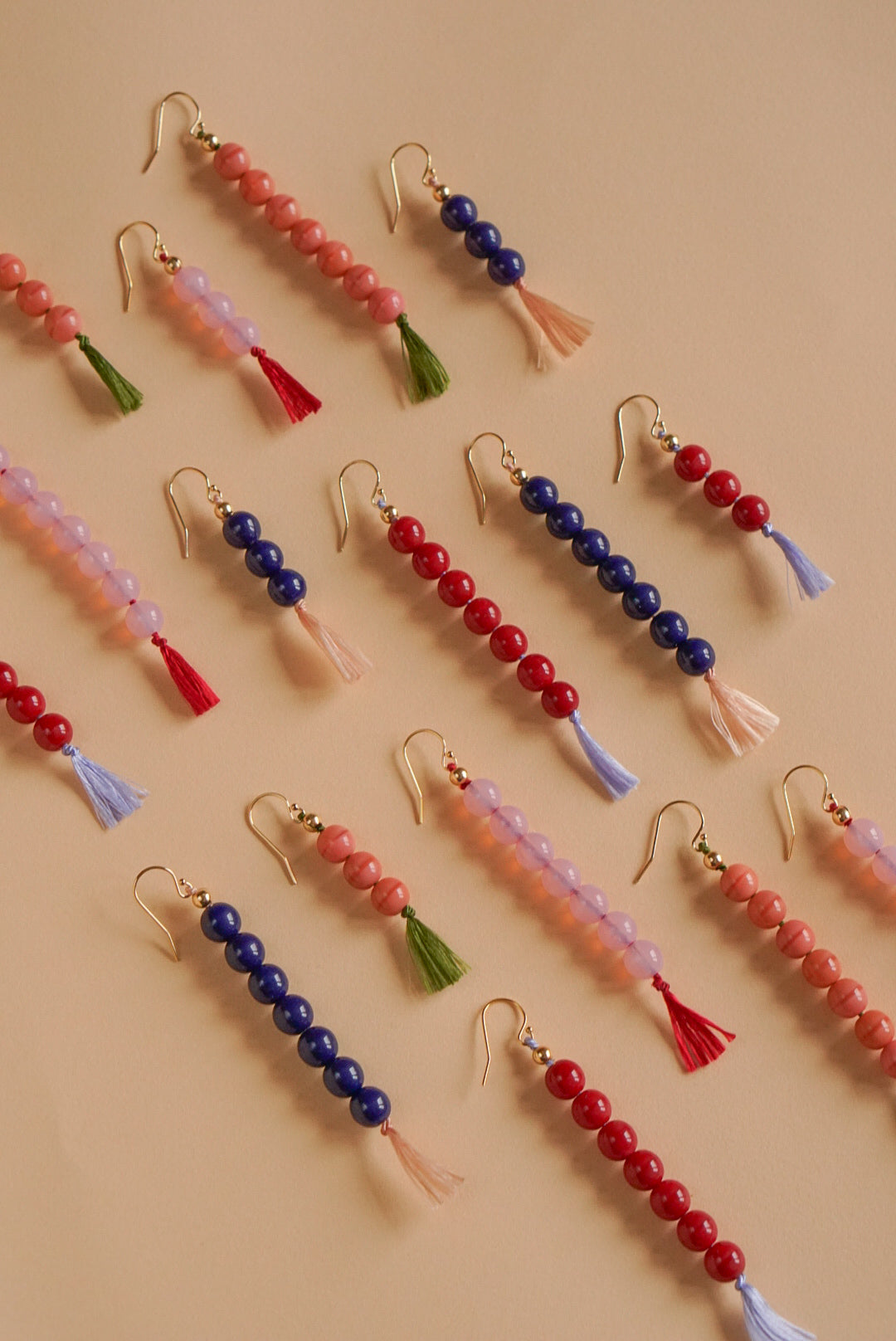 Little DOTA Ohrringe - rosy coral & olive