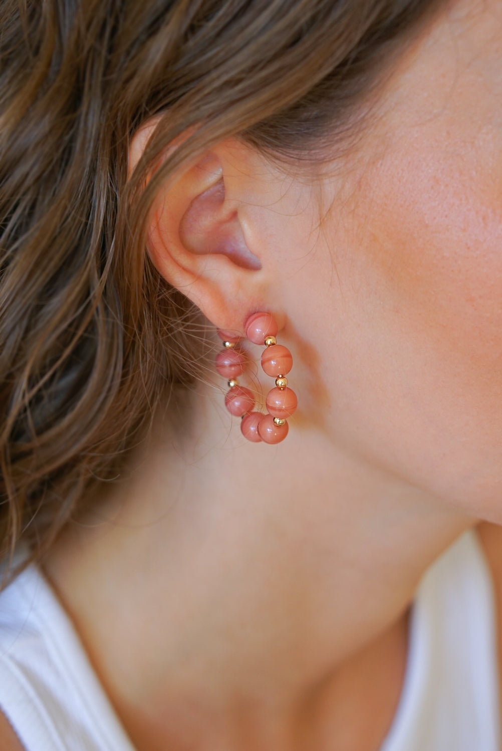 Petal - large hoop earrings made of gold filled