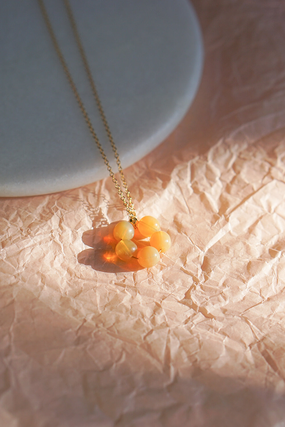 Petal - Gold Filled necklace with pendant