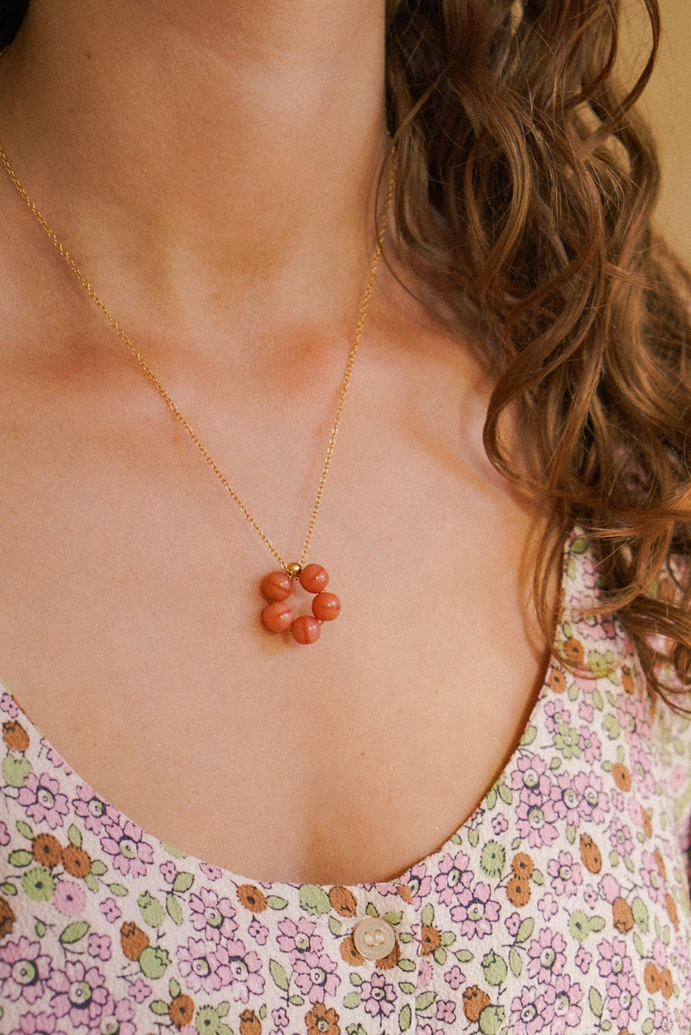 Petal - Gold Filled necklace with pendant