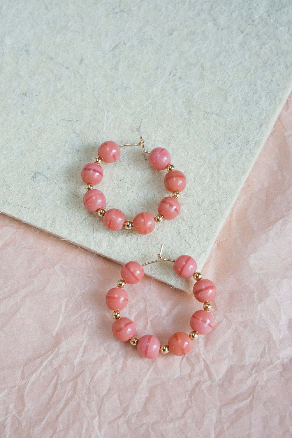 Petal - large hoop earrings made of gold filled