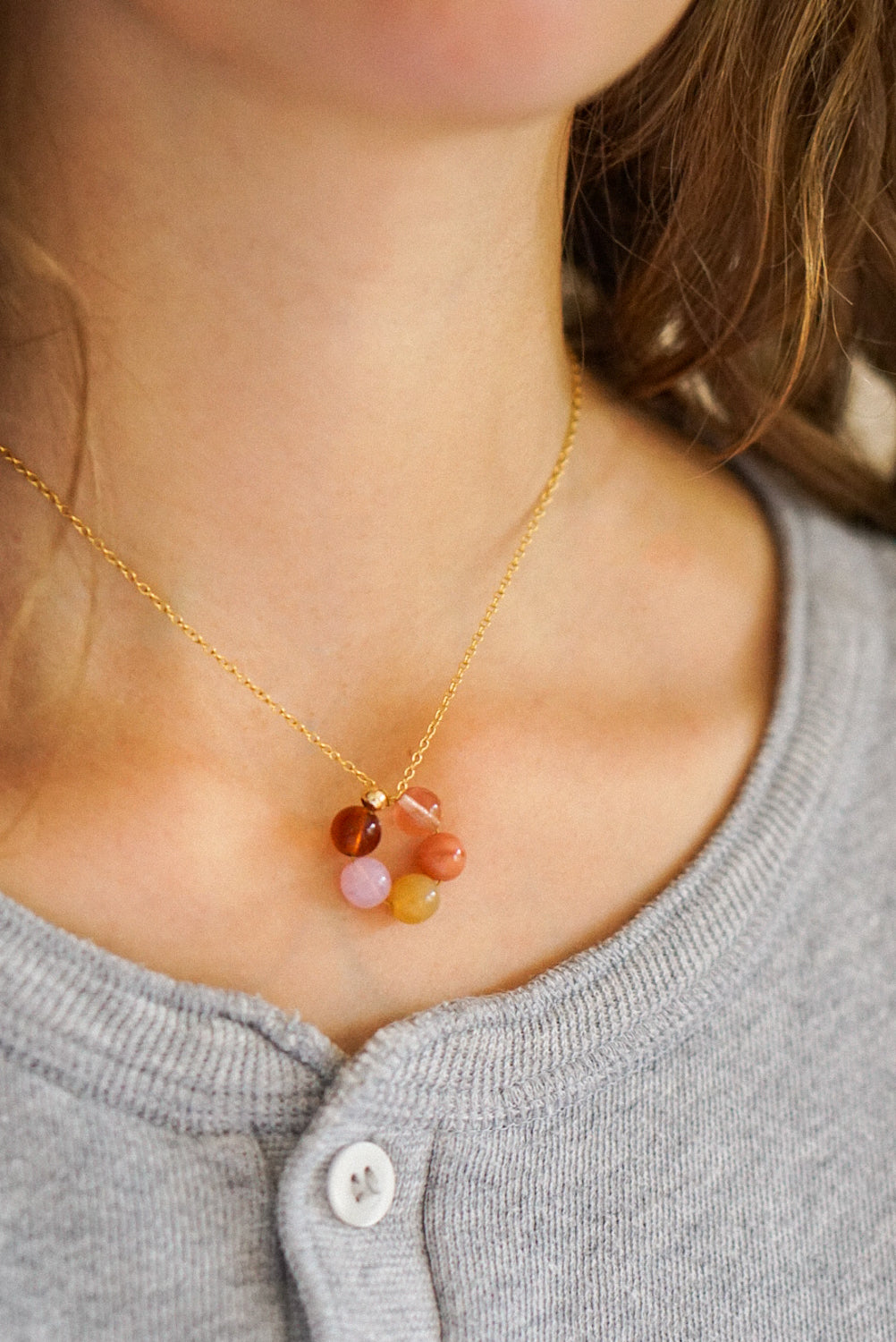 Petal - necklace with pendant - dried flowers (limited edition)