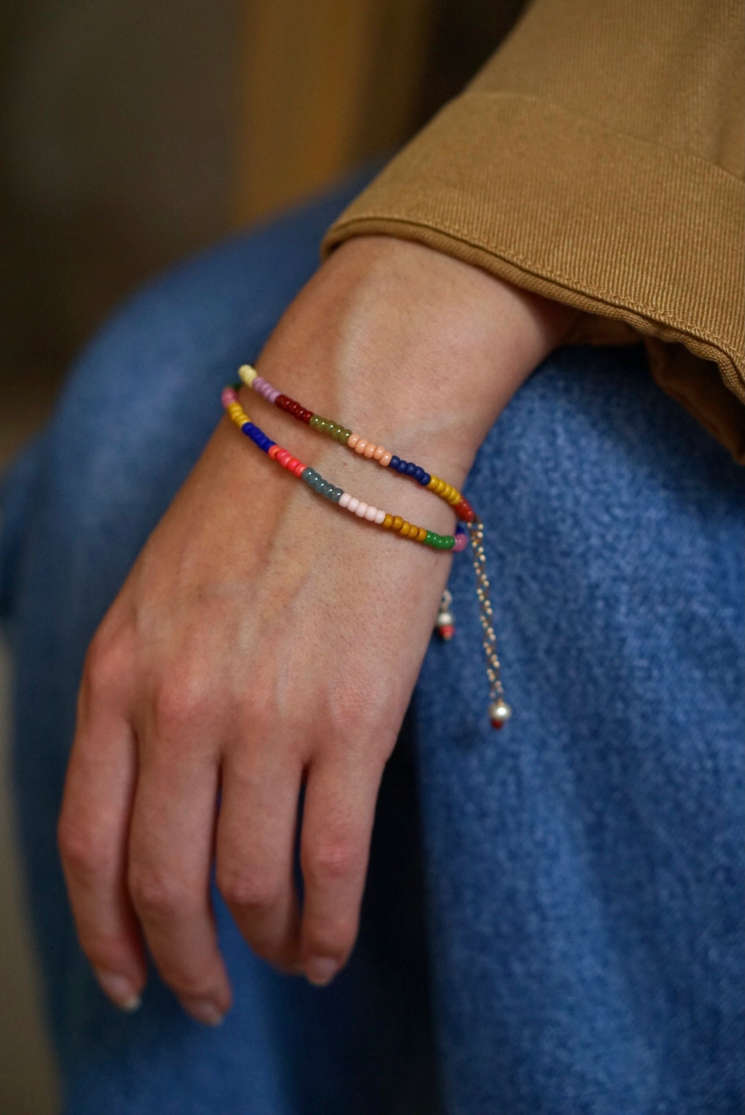Maya - bracelet made of glass beads - summer spice