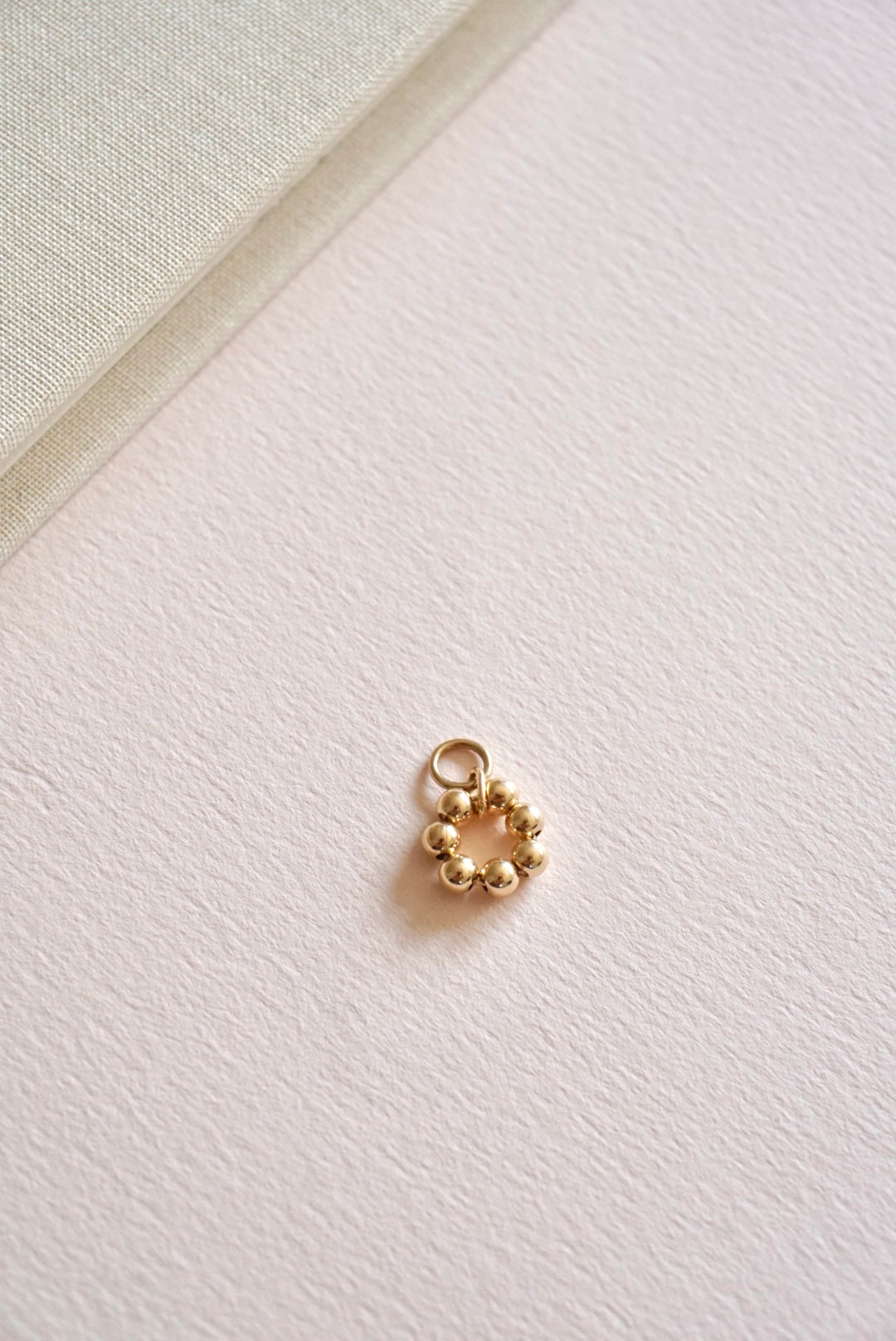 Mini CHARMS necklace - Gold BUBBLES loop