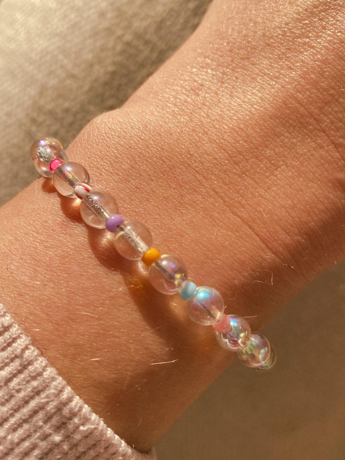 SOAP Bubbles multi - bracelet made of glass beads