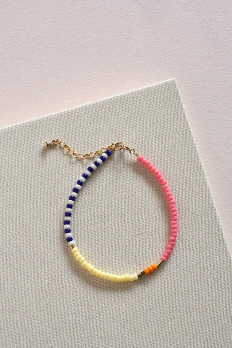 Perlenarmband LENTE - pink - citrus - sailor stripes