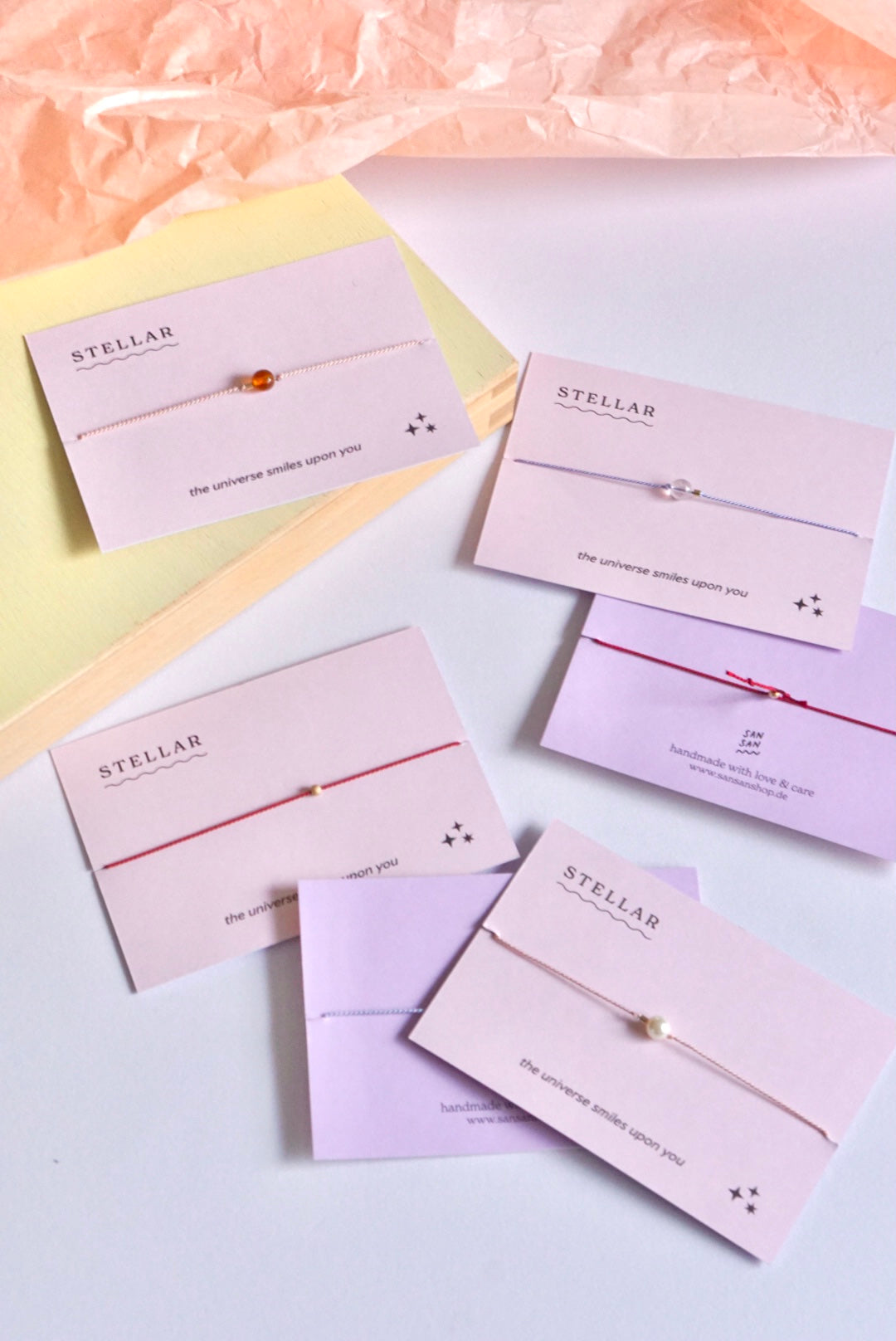 STELLAR - Stardust - delicate bracelet made of silk