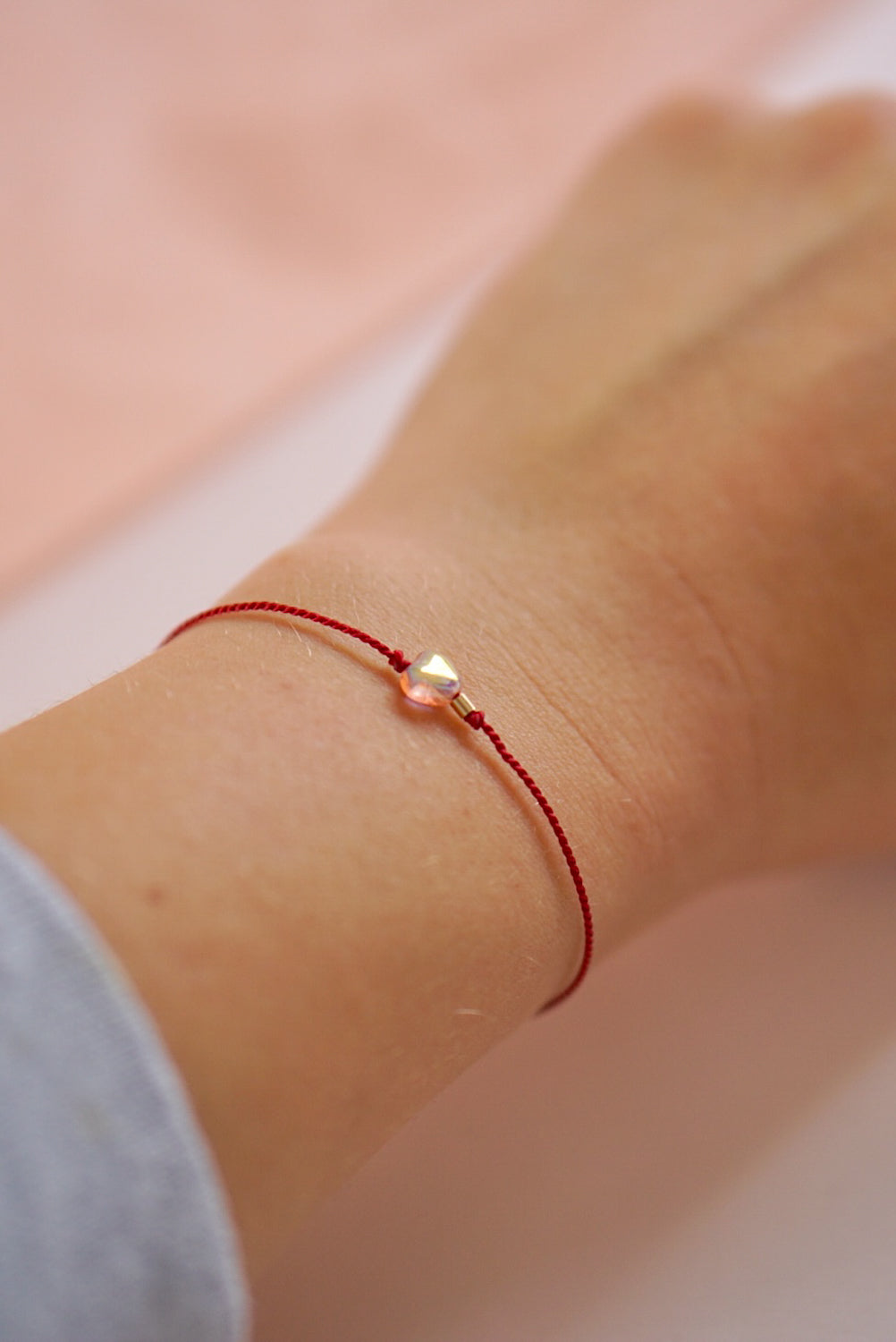 STELLAR - Galaxy heart - delicate silk bracelet