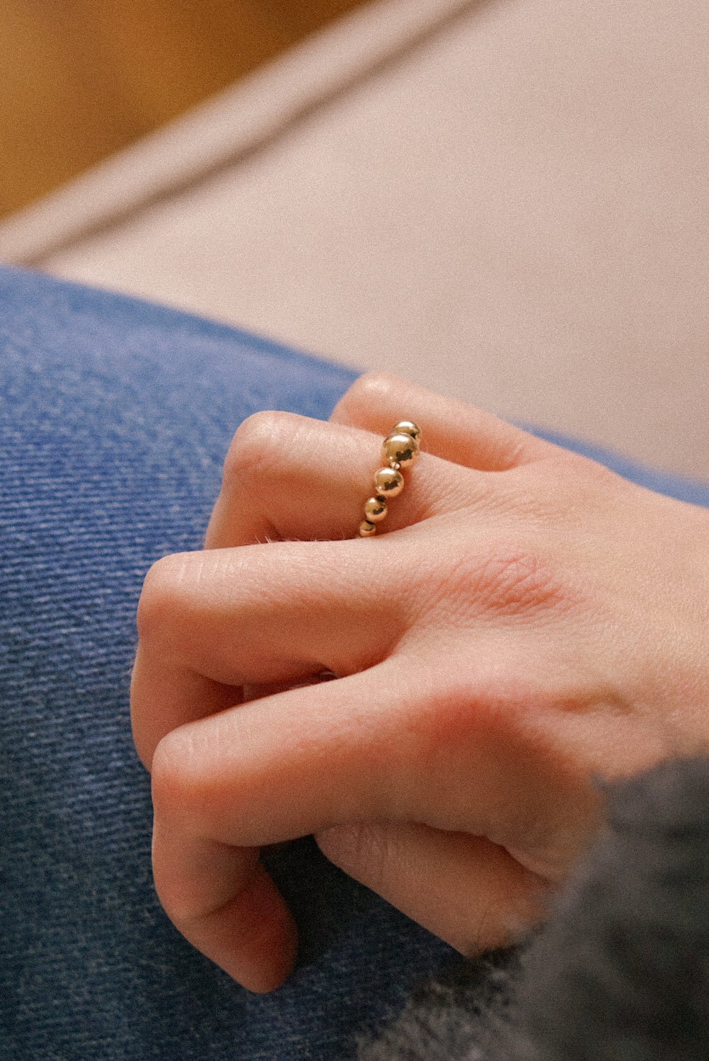 CHUNKY Gold Bubbles Ring